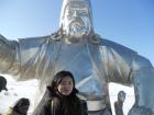 The Chinggis Equestrian Statue is 130 feet tall, around the same height as the Statue of Liberty, here I've climbed up to Chinggis' horse's neck