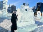 Once the temperatures dropped, these ice sculptures appeared all over the city! Here I'm standing next to my eastern zodiac sign, can you guess what it is?