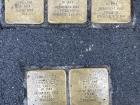 Stolpersteine (Stumbling Stones) on a Street in Mainz