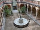 The museum's courtyard, with a cupid fountain. 
