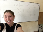 A sweet note that my students wrote on the board!