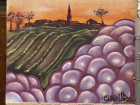 A mural capturing the famous vineyards of La Rioja