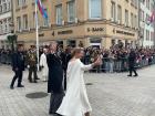 The new Duke and Duchess (Grand Duke Guillaume and Grand Duchess Stéphanie) walked right in front of me after they ascended to the thrones