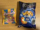 The UK has its own candy and snacks. Wotsits are a bit like cheetos puffs!