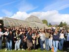 Posing in front of the palm house at the Royal Botanic Gardens, Kew with other Fulbrighters