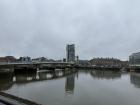 This is the view of the city from the Queen's Quay side of the river. You might recognize the clock tower from my other articles!