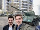 John and I at the military history museum in Chisinau 