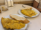 Traditional Tortilla Española in a small Galician town