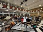 Brass band rehearsal! I am playing the vibraphone