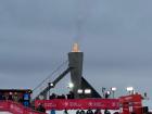 A photo of the Olympic torch lit up in Lillehammer this week!