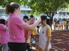 After running races, my job was to give students awards—we practiced saying gold, silver and bronze medal in English class