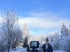 The place where we got off our bus in the mountains was like a winter wonderland!