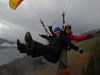 Paragliding over the beautiful lake and mountains... such a fun adventure!