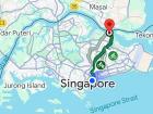 Singapore is so small that this is the route I used to bike "across" Singapore!