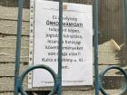 Sign on the buidling, written in Hungarian
