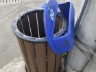 Here's a bin that's technically for recycling but used for trash