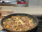 Homemade "bulgogi" being cooked