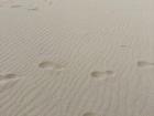 Patterns in the sand at Mukho Beach