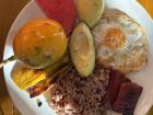 Costa Rican breakfast with fruit