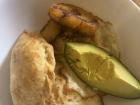 Costa Rican Breakfast: Eggs, Avocado, Plantain and Empanadas de Chiverre