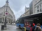 Building and bus in Madrid, Spain!