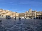 Plaza Mayor in Salamanca, featuring many store and situated at the heart of Salamanca