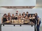 Cooking paella and Spanish tortilla with other students