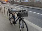 This is my bicycle in Dublin. I feel like I'm a knight riding a horse when I'm on my bike!