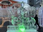 An ice sculpture in Sukhbaatar Square made for the New Year. It is a snake from the 12 zodiac animals.