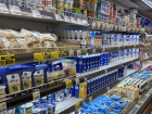 The dairy section of a typical grocery store in Mongolia, there are so many different dairy products here