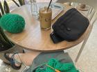 Took a little break to knit and drink some yummy coffee