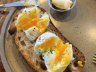 Eggs on toast with more avocado!