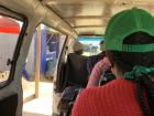Inside of a Lesotho taxi