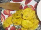 Tostones (fried bananas) made by me!