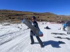 I am learning to snowboard at a ski resort in Buthe Buthe district of Lesotho.