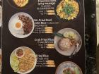 A menu showing Thai food options
