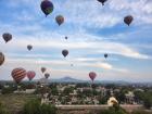 Hot air balloon ride outside of Mexico city, going to see the sun and moon temple for my dad's bday