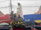 La Virgen Maria being carried all over Huanchaco
