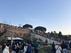 The energetic terrace of the Piazzale Michelangelo