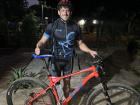 Me in my gear with my bike, leaving Carmen De Paraná at 5:45 a.m.