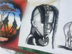 Black and white paintings that I found at Swazi Candles