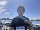 Roman after running his first marathon