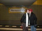 Me and my friend in the metro station in Berlin