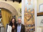 I met one of the artists who designed a Palio (the banner that the neighborhoods win) in Rome