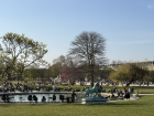 View in Paris of a beautiful park on a sunny day -- definitely a great city to visit