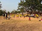 My students love to play volleyball, and boys and girls both play volleyball in Ghana. Recently, we taught my students how to construct a football or volleyball net out of plastic water packets