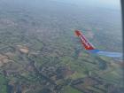 View of London from the plane 
