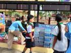 Students at my school organizing donations for displaced families