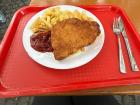 Schnitzel with french fries (Pommes Frites) in Munich