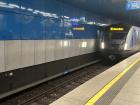 A U-Bahn (underground train) arriving at the Sendlinger Tor station
